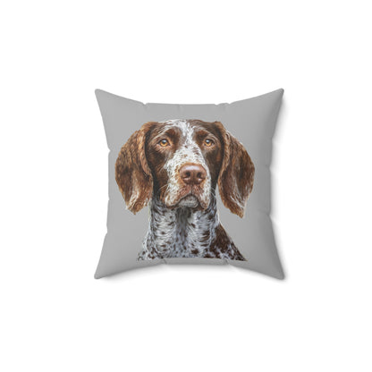 German Wirehaired Pointer Spun Polyester Throw Pillow