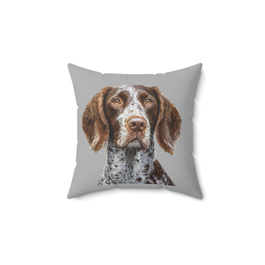 German Wirehaired Pointer Spun Polyester Throw Pillow