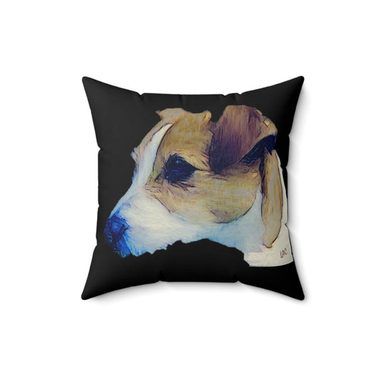 Parson Jack Russell Terrier - Spun Polyester Throw Pillow