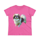Japanese Chin Women's Midweight Cotton Tee
