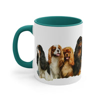 King Charles Spaniels 'Cavalier Club' - Accent - Ceramic Coffee Mug, 11oz