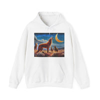 Coyotes in Moonlight Unisex 50/50 Hooded Sweatshirt