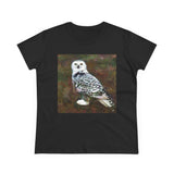 Snowy White Owl Women's Midweight Cotton Tee