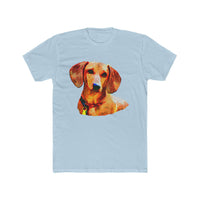 Dachshund 'Daisy' Men's Fitted Cotton Crew Tee