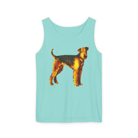 Airedale Terrier Unisex Relaxed Fit Garment-Dyed Tank Top