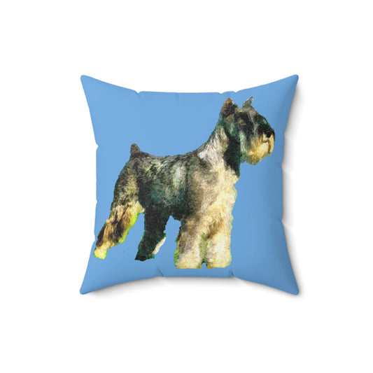 Schnauzer Spun Polyester Throw Pillow