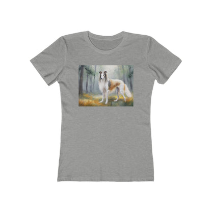 Borzoi 'Russian Wolfhound' Women's Slim Fitted Ringspun Cotton Tee