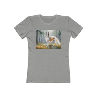 Borzoi 'Russian Wolfhound' Women's Slim Fitted Ringspun Cotton Tee