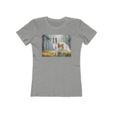 Borzoi 'Russian Wolfhound' Women's Slim Fitted Ringspun Cotton Tee