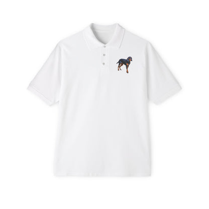Transylvanian Scent Hound Men's Piqué Polo Shirt - Exquisite Craftsmanship and Timeless Elegance