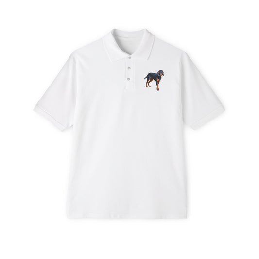 Transylvanian Scent Hound Men's Piqué Polo Shirt - Exquisite Craftsmanship and Timeless Elegance