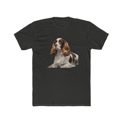 French Spaniel Men's Fitted Cotton Crew Tee