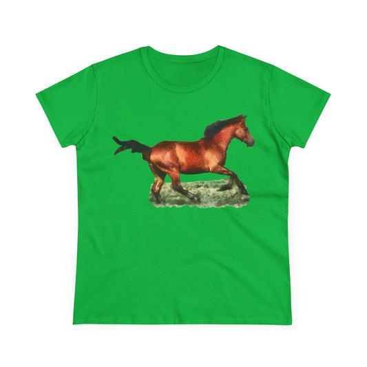 Horse 'Sam' Women's Midweight Cotton Tee
