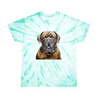 Dogue de Bordeaux Unisex Tie-Dye Cotton Tee, Cyclone