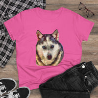 Siberian Husky "Sacha" Women's Midweight Cotton Tee