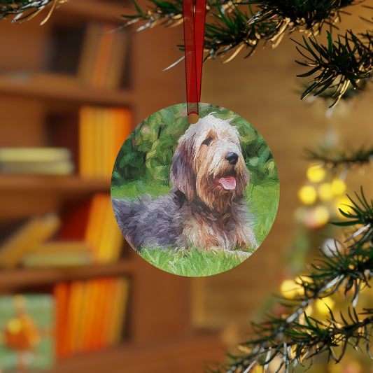 Otterhound Christmas Tree Metal Ornaments