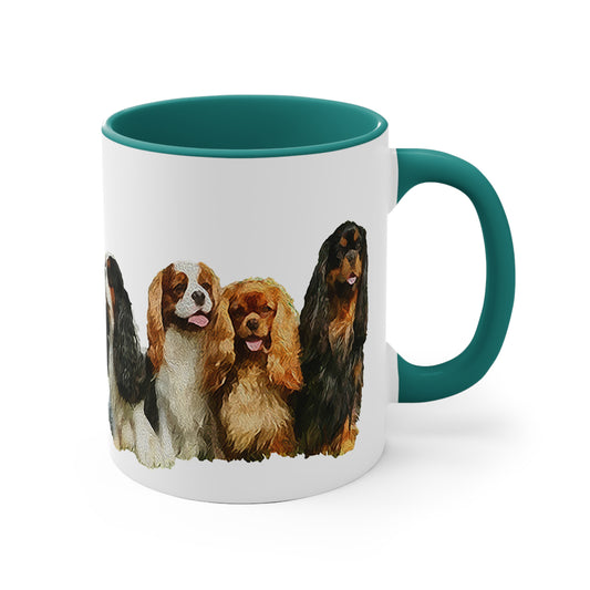 King Charles Spaniels 'Cavalier Club' Accent Coffee Mug, 11oz