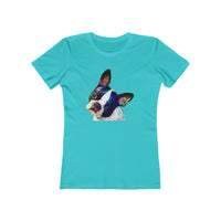 Boston Terrier 'Skipper' - Women's  Slim Fit Ringspun Cotton T-Shirt