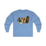 King Charles Spaniels 'Cavalier Club' Classic Cotton Long Sleeve Tee