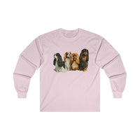 King Charles Spaniels 'Cavalier Club' Classic Cotton Long Sleeve Tee