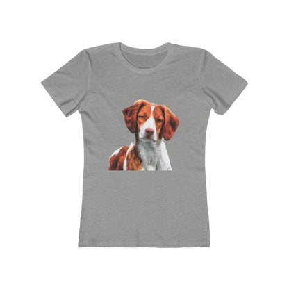 Brittany Spaniel 'Gunner' Women's Slim Fitted T-Shirt