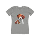 Brittany Spaniel 'Gunner' Women's Slim Fitted T-Shirt