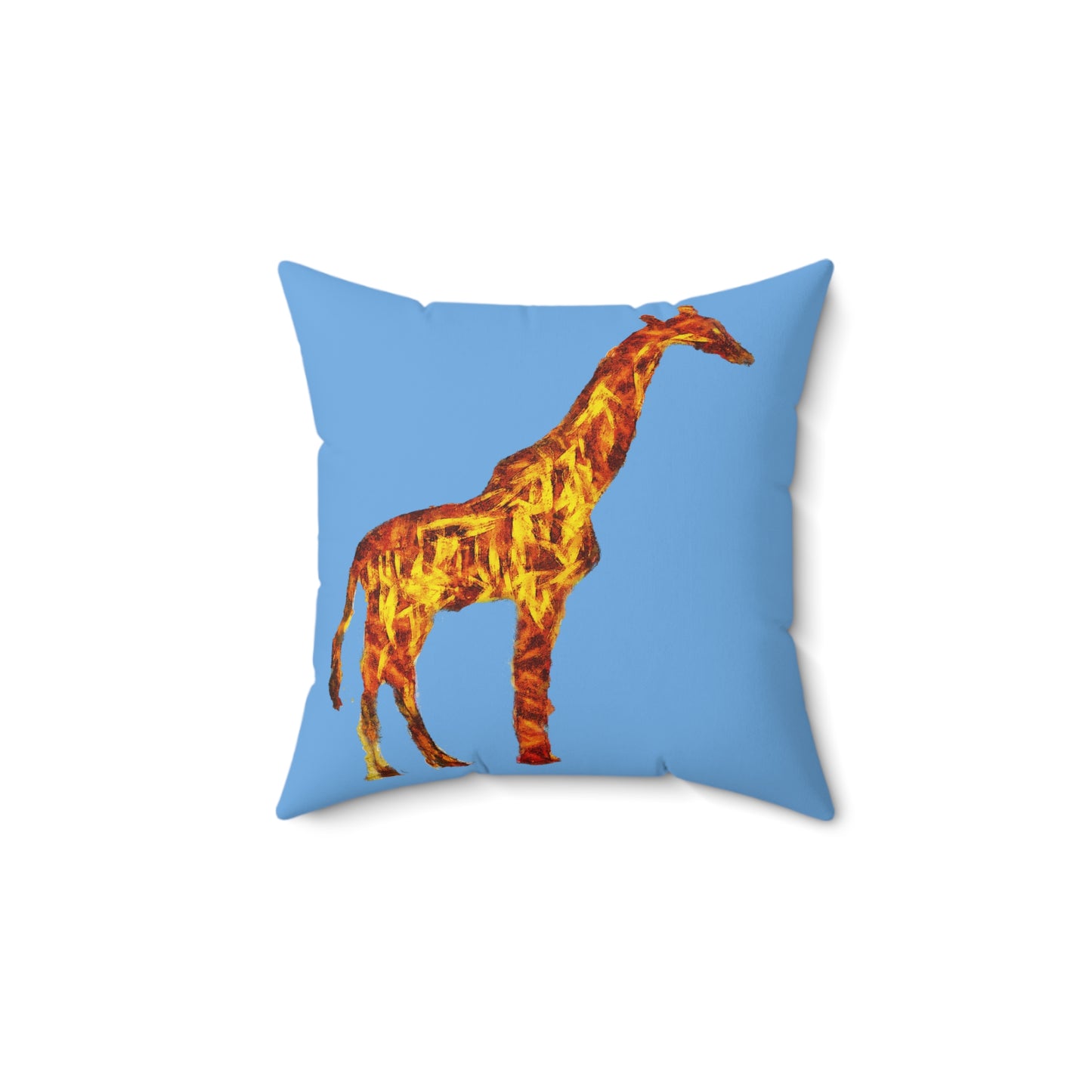 Giraffe 'Camile' Spun Polyester Throw Pillow