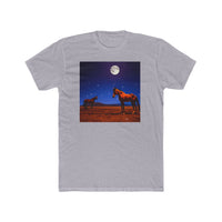 Horses in the Moonlight - Men's Cotton Crew Tee