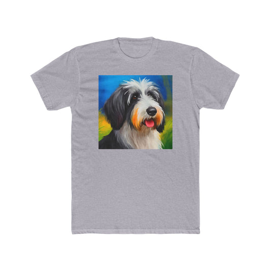 Polish Lowland Sheepdog Men's Fitted Cotton Crew Tee
