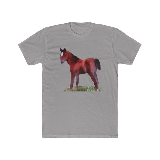 Horse 'Contata' - Men's Fitted Cotton Crew Tee