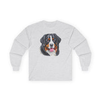 Bernese Mountain Dog #2 Unisex Cotton Long Sleeve Tee