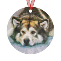 Malamute Metal Ornaments