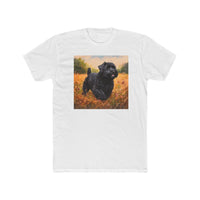 Black Russian Terrier - Men's Fitted Cotton Crew Tee