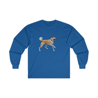 Korean Jindo Unisex Classic Cotton Long Sleeve Tee