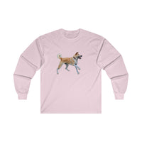 Korean Jindo Unisex Classic Cotton Long Sleeve Tee