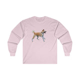 Korean Jindo Unisex Classic Cotton Long Sleeve Tee