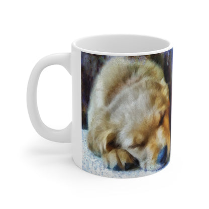 Golden Retriever 'Zuko' White Ceramic Mug 11oz