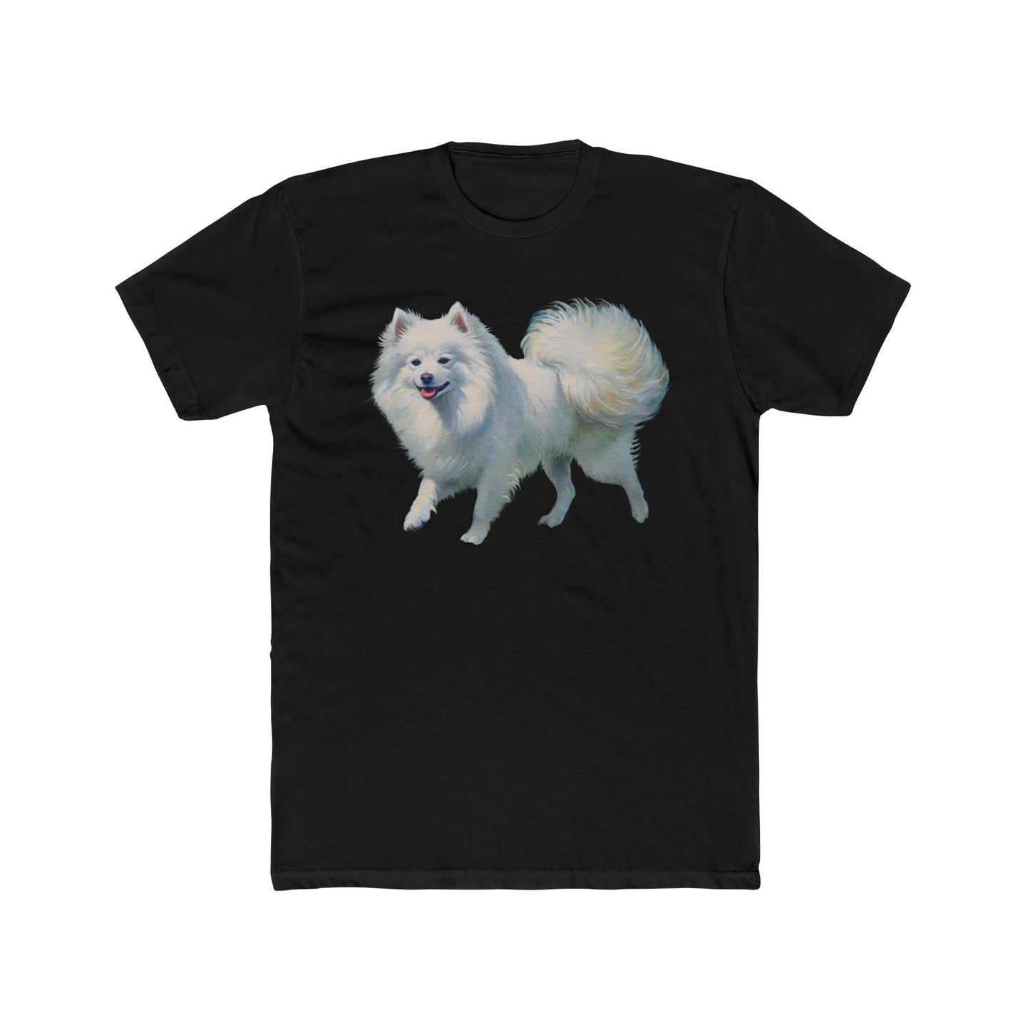 Japanese Spitz - Men's Fitted Cotton Crew Tee