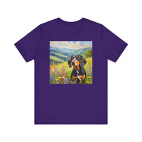 Black & Tan Coonhound Unisex Jersey Short Sleeve Tee