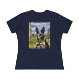 Blue Heeler - Australian Cattle Dog 'Bailey' Women's Relaxed Fit Cotton Tee