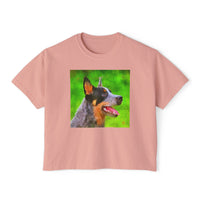 Luxurious Australian Cattle Dog 'Blue Heeler' Oversized Boxy Tee