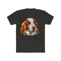 Irish Red & White Setter - Men's Fitted Cotton Crew Tee
