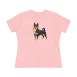 Black & Tan Shiba Inu  -  Women's Relaxed Fit Cotton Tee