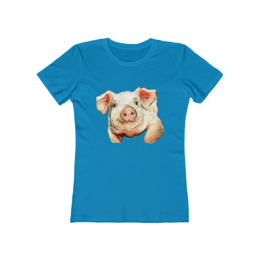 Pig 'Petunia'  Women's Slim Fit Ringspun Cotton T-Shirt