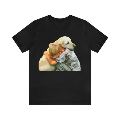 Yellow Labrador Retriever and Child - -  Classic Jersey Short Sleeve Tee