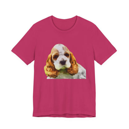 Cocker Spaniel 'Hogan' Unisex Jersey Short Sleeve Tee by DoggyLips ™