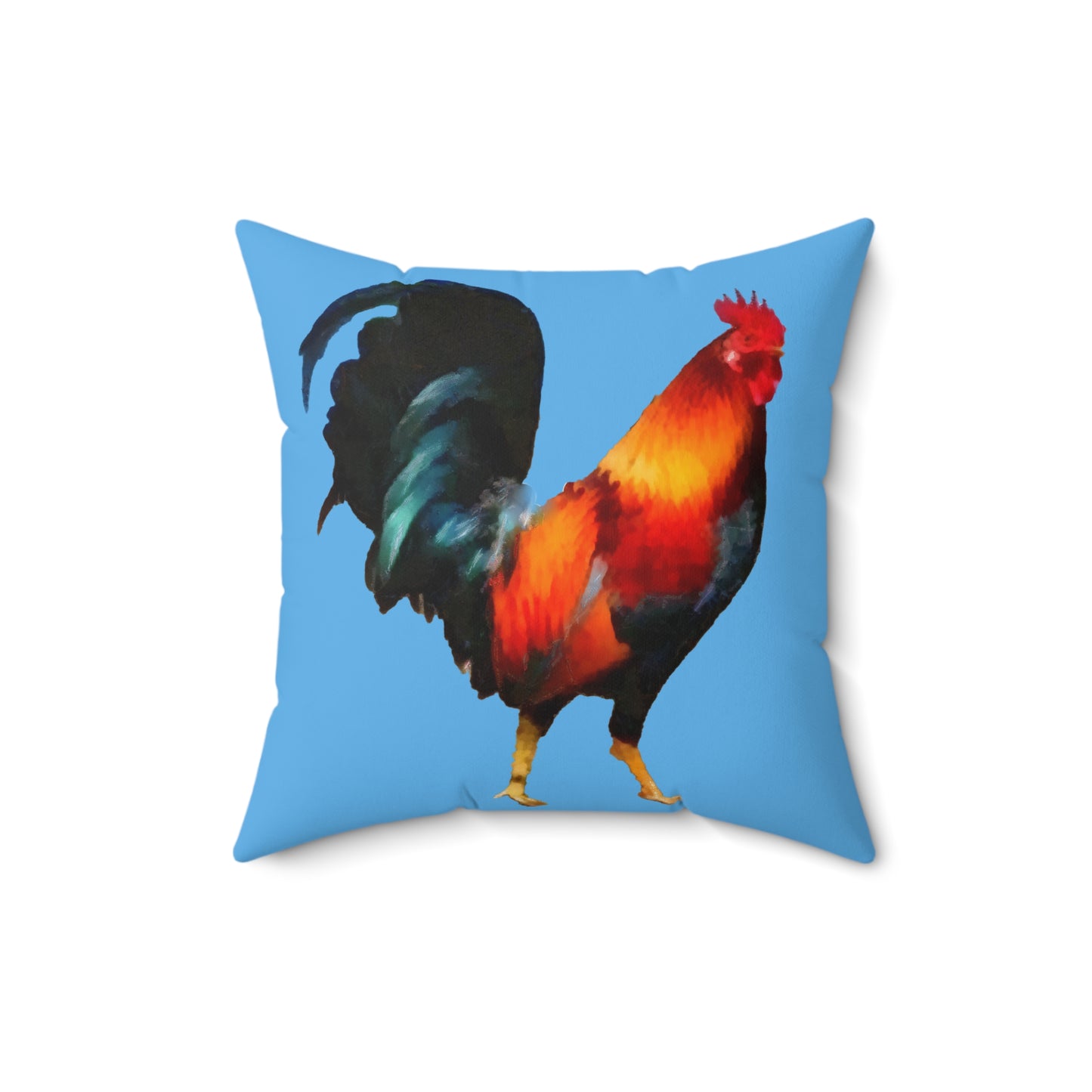 Rooster 'Silas' Spun Polyester Throw Pillow