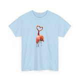 Flamingos - 'Love Birds'  Unisex Heavy Cotton Tee