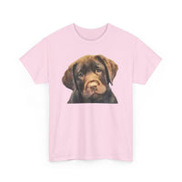 Chocolate Labrador Retriever Unisex Heavy Cotton Tee