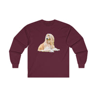 Afghan Hound  Cotton Long Sleeve Tee